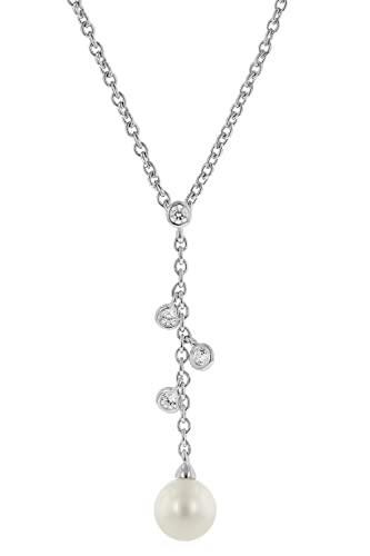 Viventy Damen-Halskette Silber 925 mit Perle + Zirkonias 783848 von Viventy