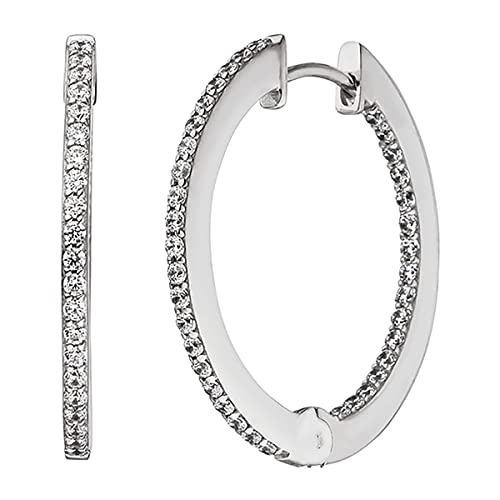 Viventy Damen-Ohrringe Creolen Mittel 25 mm Silber 783644 von Viventy