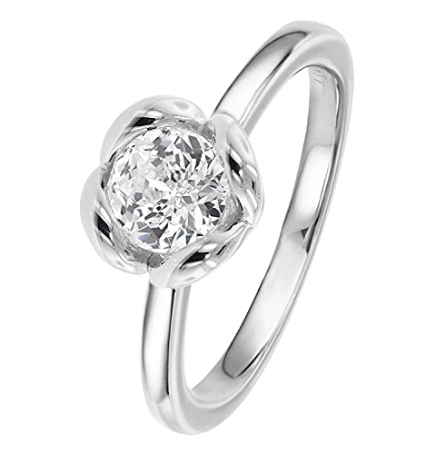 Viventy Damenring 925 Silber Rosebush Verlobungsring Zirkonia 783376-54 Ringgröße 54/17,2 von Viventy