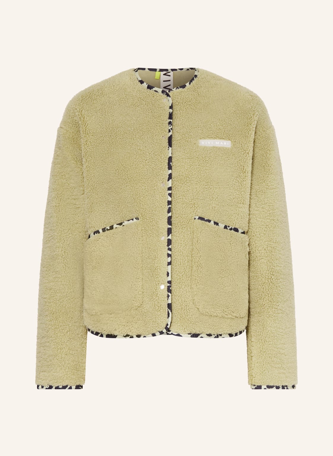 Vivi Mari Teddyfell-Jacke gruen von VIVI MARI