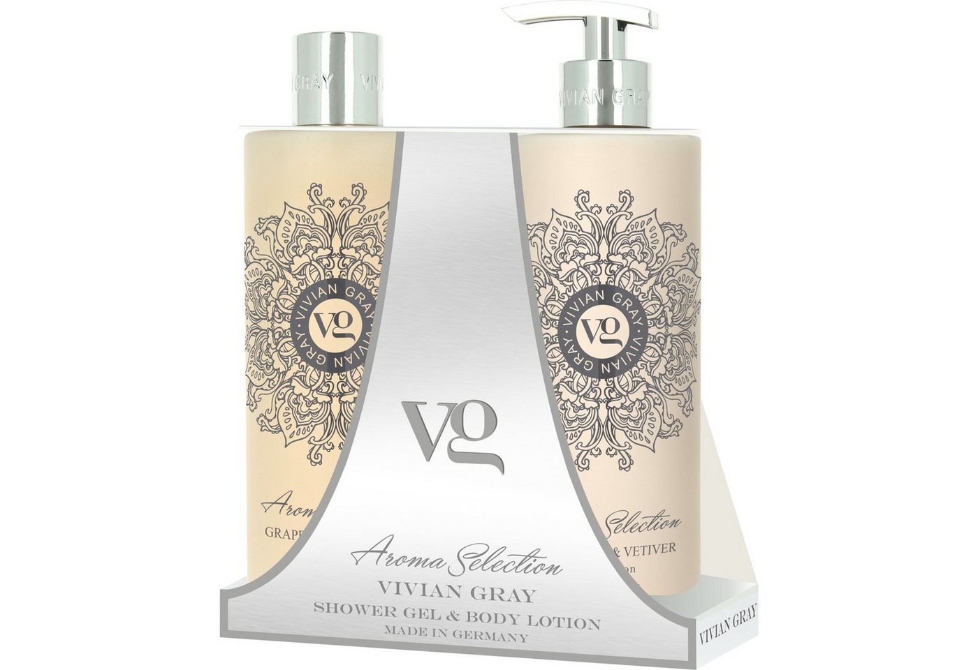 VIVIAN GRAY Hautreinigungs-Set Duschgel & Body Lotion Grapefruit & Vetiver von VIVIAN GRAY