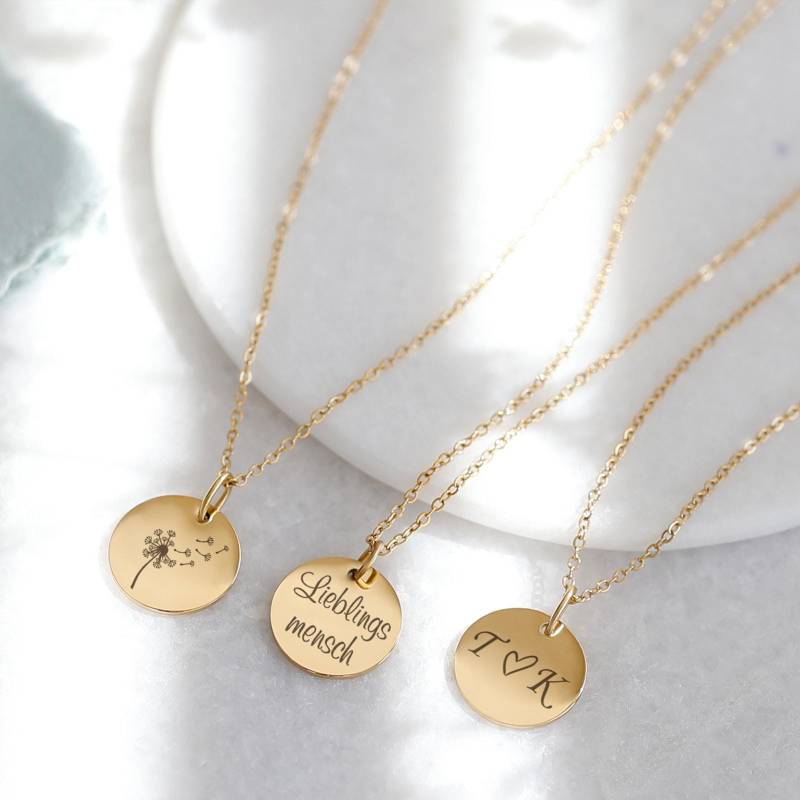 925Er Silber Personalisierte Kette - Brautjungfern Mit Gravur Familienkette Namenskette Geschenk Für Sie Gk003 von VIVIANNASCHMUCK