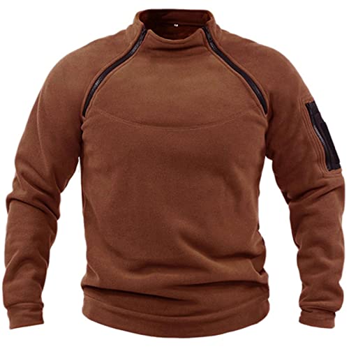 VIVICOLOR Military Combat Fleece Pullover Jacke Herren Tactical Army Top Trainingsanzug Vintage Outdoor Fleece Sweatshirt von VIVICOLOR