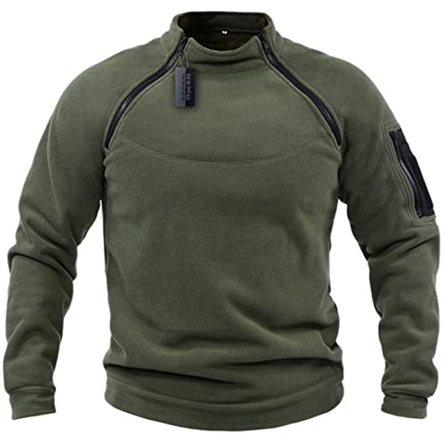 VIVICOLOR Tactical Combat Fleece Pullover Jacke Herren Military Athletic Sport Jumper Tops Army Winddichte Pullover, 3XL von VIVICOLOR