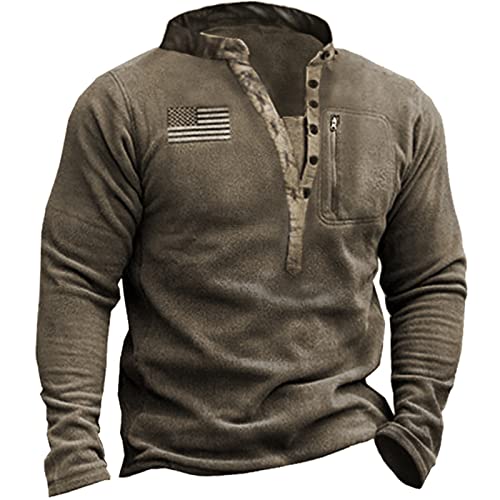 VIVICOLOR Tactical Combat Fleece Pullover Jacke Herren Military Athletic Sport Jumper Tops Army Winddichte Pullover, XXL von VIVICOLOR