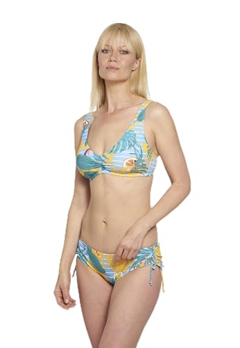 VIVID Mix&Match Hose Blumenmuster Bikini Unterteil mit Rip-Struktur seitliche Kordelbändchen breiter Verstellbarer Slip von VIVID