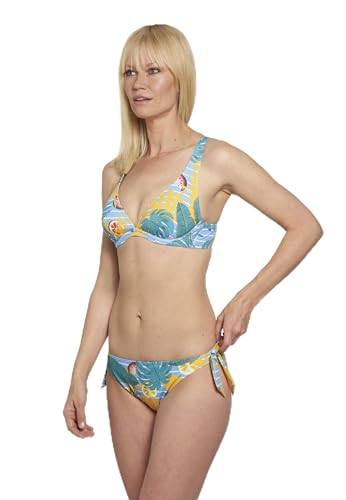 VIVID Mix&Match Hose Blumenmuster Bikini Unterteil mit Rip-Struktur seitliche Schleifen schmaler Slip von VIVID