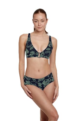 VIVID Mix&Match Hose Blumenmuster Unterteil Einzelteil mit Gürtel Zierteil breiter Slip hohe Taille von VIVID