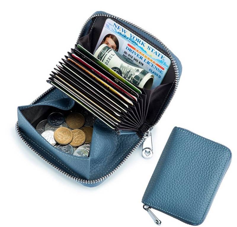 VIVIHEYDAY Geldbörse Kartenetui Damen, RFID-Schutz Kartenhalter Geldbörse, Klein Geldbeutel, Reißverschluss Portemonnaie von VIVIHEYDAY