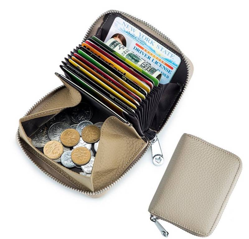 VIVIHEYDAY Geldbörse Kartenetui Damen, RFID-Schutz Kartenhalter Geldbörse, Klein Geldbeutel, Reißverschluss Portemonnaie von VIVIHEYDAY