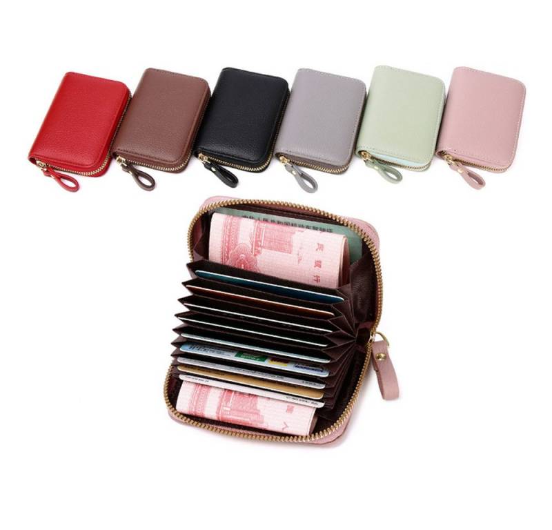 VIVIHEYDAY Mini Geldbörse Geldbörsen, Leder Geldbörse (Smart wallet mit RFID-Schutz (Men's Wallet, Mini Portemonnaie Herren,Geldbörse mit Münzfach, Slim Portmonnaie Clip, Kreditkartenetui Herren Damen mit Geldbeutel, Kartenetui Herren Damen), Kreditkartenetui Smart Wallet mit Kartenetui + Münzfach Portmonee von VIVIHEYDAY