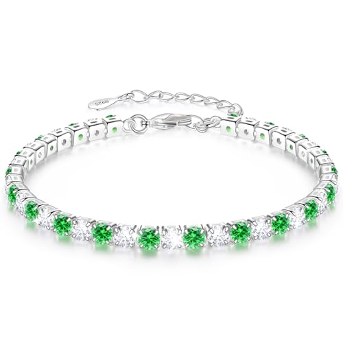 Fußkettchen für Damen,Tennis Fussketten für Frauen,Fußkette Damen,Fussketten für Frauen silber 925,Armband Damen,8.5in+2in,Silber 4MM CZ,Grün Fusskettchen Silber 925 Damen,Fußkette Damen Silber 925 Fußkettchen für Damen,Tennis Fussketten für Frauen,Fußkette Damen,Fussketten für Frauen silber 925,Armband Damen,8.5in+2in,Silber 4MM CZ,Grün Fusskettchen Silber 925 Damen,Fußkette Damen Silber 925 von VIVILE