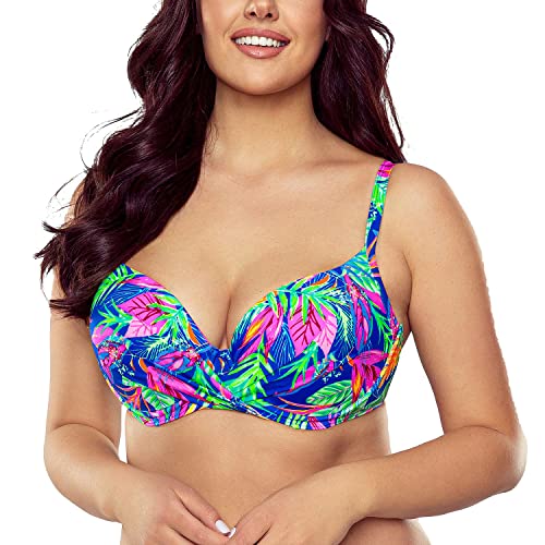 VIVISENCE 3209 Bikini BH Dame Bademode Bikinioberteil Musterlos Bügel EU, Mehrfarbig,70E von VIVISENCE