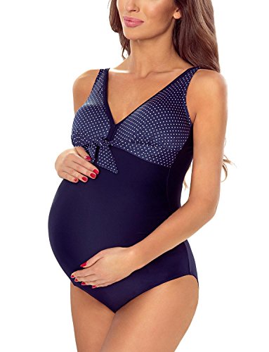 VIVISENCE 3503 Dame Badeanzug Einteiler Regulierbar Traingel Cups, Dunkelblau,38 von VIVISENCE