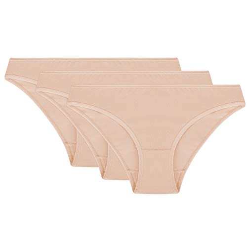 VIVISENCE 4003 Dame Slip Unterhose Niedriger Bund, Beige,M von VIVISENCE