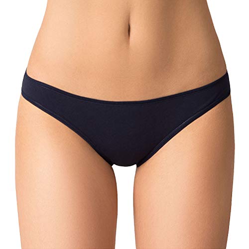 VIVISENCE 4003 Dame Slip Unterhose Niedriger Bund, Dunkelblau,L von VIVISENCE