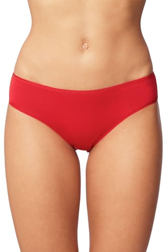 VIVISENCE 4003 Dame Slip Unterhose Niedriger Bund, Rot,XL von VIVISENCE