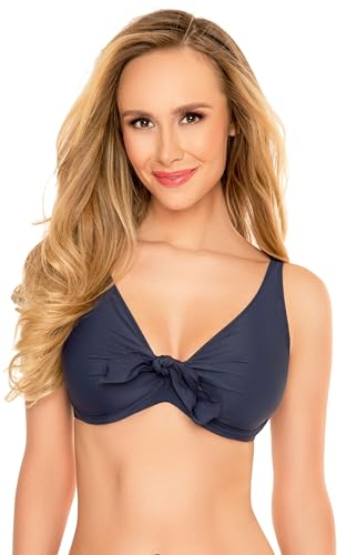 VIVISENCE Bikini Oberteil Damen Bademode Bikini BH Starker Halt 3202, Dunkelblau,95C von VIVISENCE