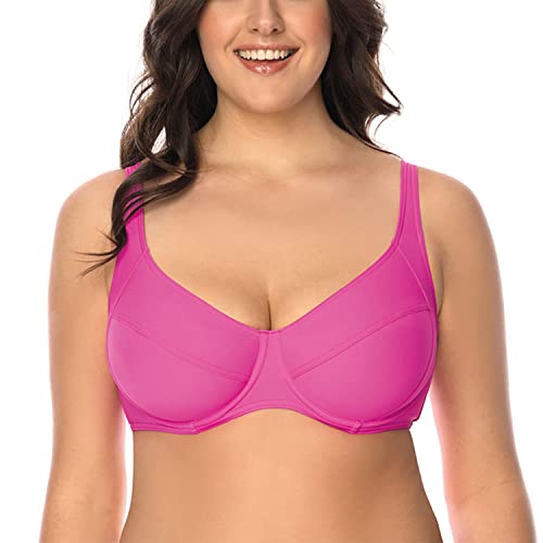 VIVISENCE Bikini BH Dame Bademode Soft Cups Musterlos 3216, Pink,105D von VIVISENCE