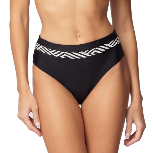 VIVISENCE Bikini Slip Dame Bademode Geblümt Regulierbar Normaler Bund EU 3222M, Schwarz,42 von VIVISENCE