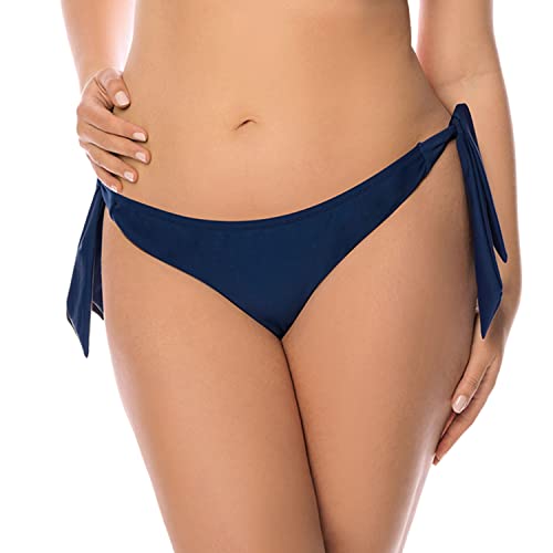 VIVISENCE Bikinislips Dame Bademode Musterlos Normaler Bund Setteil EU 3004, Dunkelblau,36 von VIVISENCE