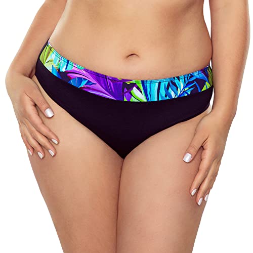 VIVISENCE Dame Bikini Slip Unterteil Bikinihose Gemustert Sommer Bademode Strandmode 3226M, Violett,38 von VIVISENCE