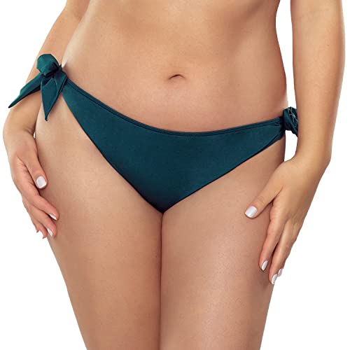 VIVISENCE Dame Bikini Slip Unterteil Sommer Trendig Bademode Strandmode 3007 Briefs, Grün,38 von VIVISENCE