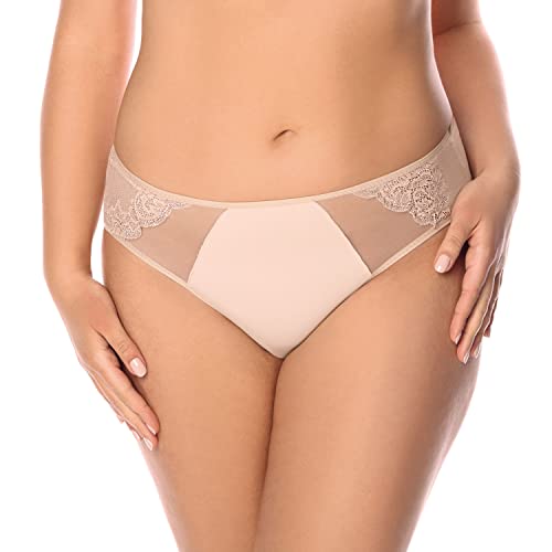 VIVISENCE Damen Slip Unterhosen Unterwäsche Ganztägiger Komfort 1044, Beige,L von VIVISENCE