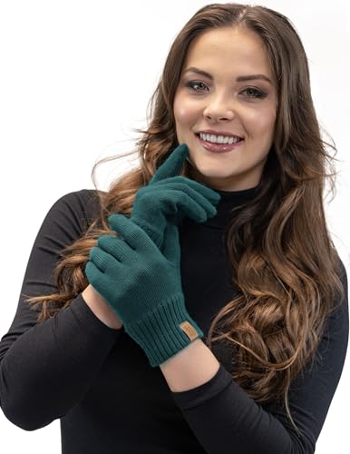 VIVISENCE Damen Winter Handschuhe Weichem Und Warme Ideal Für Kaltes Wetter 7014, Dunkeltürkis,Einheitsgröße von VIVISENCE