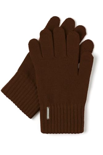 VIVISENCE Damen Winter Handschuhe Mit Gemütlich Stilvolle Breitem Strickbündchen Hergestellt Aus Warmem Garn Mit Wollzusatz Perfekt Für Kalte Wintertage Herbst Modell 7202, Braun,Einheitsgröße VIVISENCE Damen Winter Handschuhe Mit Gemütlich Stilvolle Breitem Strickbündchen Hergestellt Aus Warmem Garn Mit Wollzusatz Perfekt Für Kalte Wintertage Herbst Modell 7202, Braun,Einheitsgröße von VIVISENCE