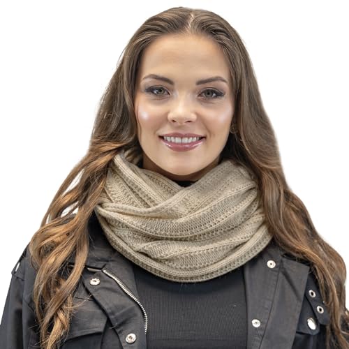 VIVISENCE Damen Winter Loop Schal Aus Modischer Gemütlich Wärmendem Garn Doppelt Um Den Hals Tragbar Kalte Wintertage Frauen Elegante Und Sportliche Outfits Winter Herbst Modell, Beige,Einheitsgröße VIVISENCE Damen Winter Loop Schal Aus Modischer Gemütlich Wärmendem Garn Doppelt Um Den Hals Tragbar Kalte Wintertage Frauen Elegante Und Sportliche Outfits Winter Herbst Modell, Beige,Einheitsgröße von VIVISENCE