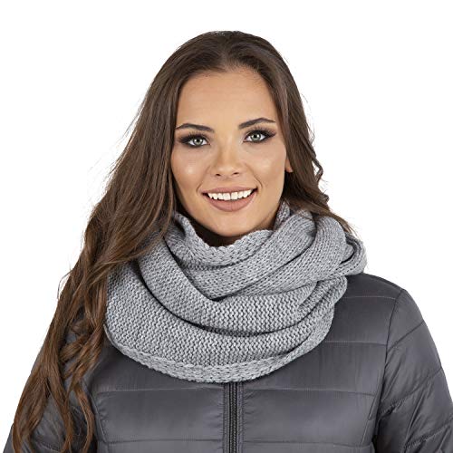 VIVISENCE Loop Schal Strick Zweimal Gefaltet Ideal Wärm Für Wintertage 7103, Hellgrau,Einheitsgröße VIVISENCE Loop Schal Strick Zweimal Gefaltet Ideal Wärm Für Wintertage 7103, Hellgrau,Einheitsgröße von VIVISENCE