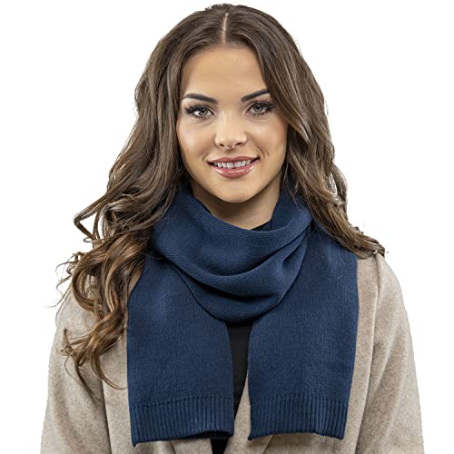 VIVISENCE Damen Winter Schal Aus Modischer Gemütlich Wärmendem Garn Mit Dekorativer Bindung Für Kalte Wintertage Frauen Elegante Und Sportliche Outfits Winter Herbst Modell, Dunkelblau,Einheitsgröße VIVISENCE Damen Winter Schal Aus Modischer Gemütlich Wärmendem Garn Mit Dekorativer Bindung Für Kalte Wintertage Frauen Elegante Und Sportliche Outfits Winter Herbst Modell, Dunkelblau,Einheitsgröße von VIVISENCE