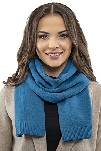 VIVISENCE Damen Winter Schal Warm Und Gemütlich Halsbedeckung An Winter Und Herbst Warm Dick Schal, Klassisch Winterschal Für Frauen, Hergestellt In EU, Türkis von VIVISENCE