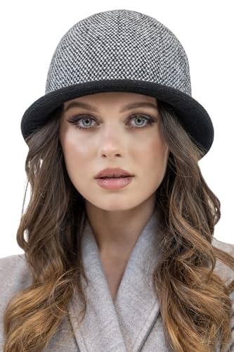 VIVISENCE Damen Winter Hut Mit Klassischem Stil Herbst Warme Strickmütze Garn Mit Wolle Perfekte Passform Wintermütze Für Frauen Modell 7044, Schwarzes Pepitamuster,Einheitsgröße VIVISENCE Damen Winter Hut Mit Klassischem Stil Herbst Warme Strickmütze Garn Mit Wolle Perfekte Passform Wintermütze Für Frauen Modell 7044, Schwarzes Pepitamuster,Einheitsgröße von VIVISENCE