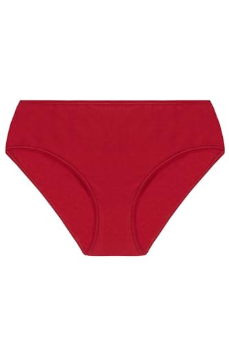 VIVISENCE Unterhosen Damen Slip Midi-Bikini Unterwäsche Normaler Bund Glatt Komfort Und Bequemlichkeit Klassischer Musterloser Slip Für Frauen, Rot,L VIVISENCE Unterhosen Damen Slip Midi-Bikini Unterwäsche Normaler Bund Glatt Komfort Und Bequemlichkeit Klassischer Musterloser Slip Für Frauen, Rot,L von VIVISENCE