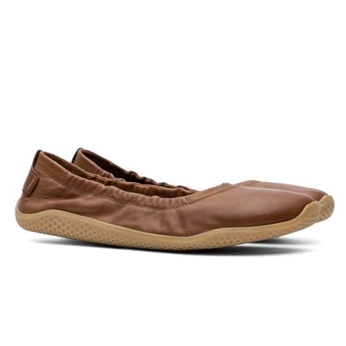 VIVOBAREFOOT Damen Asana Yin Ballerina Leder Tan Schuhe 38 EU von VIVOBAREFOOT
