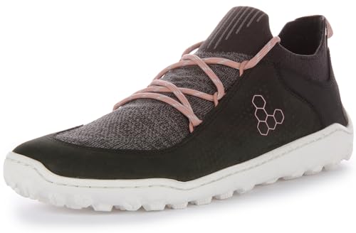 VIVOBAREFOOT Damen Tracker Decon Low FG2 Leather Textile Obsidian Misty Rose Trainer 37 EU von VIVOBAREFOOT