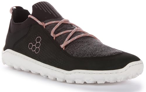 VIVOBAREFOOT Damen Tracker Decon Low FG2 Leather Textile Obsidian Misty Rose Trainer 39 EU von VIVOBAREFOOT