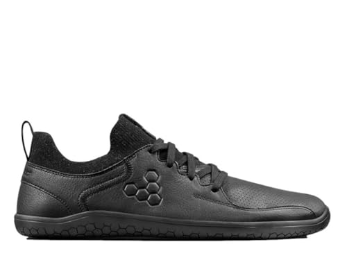 VIVOBAREFOOT Primus Asana Leather Mens | Barefoot Trainers | Ultra-Lightweight Shoe | Build Strength, Balance & Mobility | Wide Fit Grounding Shoes | Flexible | Obsidian von VIVOBAREFOOT
