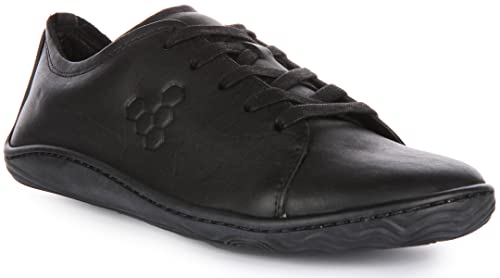 VIVOBAREFOOT Damen Addis Leder Triple Black Trainer 39 EU von VIVOBAREFOOT