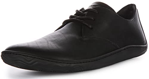 VIVOBAREFOOT Addis Oxford Herren-Schnürschuhe, Leder, formell, lässig, Größe 42 (Schwarz, Größe 42), Schwarz , 42 1/3 EU von VIVOBAREFOOT