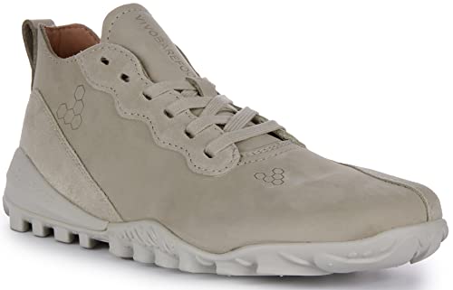 Vivobarefoot Novus Mid Damen-Sneaker, Schnürschuh, chromfrei, Bio-Leder, Sand, 10 Wide von VIVOBAREFOOT