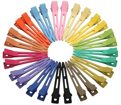 VIWAVE Bunt Haarclips Haarklammern Friseur Alligator Clips Metall Haarspangen für Haarklammern Damen Spangen Friseursalon Mädchen Haarstyling von VIWAVE