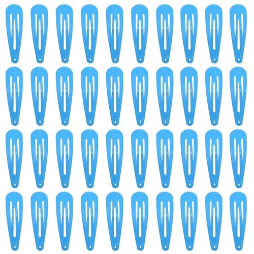 VIWAVE Haarspangen Mädchen,Metall Snap Haarklammern für Frauen Haarschmuck (hellblau) von VIWAVE