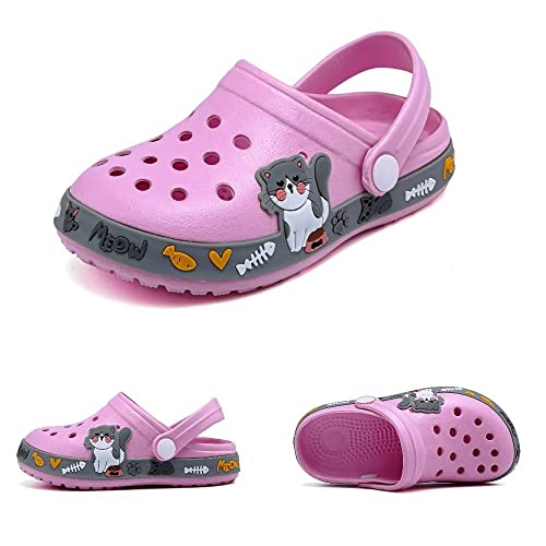 VIYEAR Kinder Clogs Sandalen Mädchen & Junge Gartenschuhe Pantoffeln Hellrosa 24 von VIYEAR