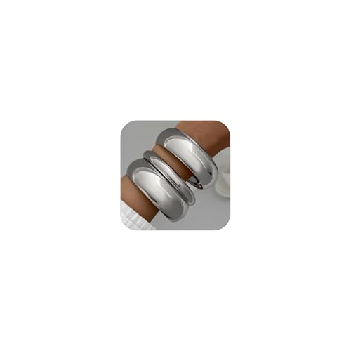 VIYPDRST Klobiger goldener Armreif für Damen, stapelbar, breite Handgelenkmanschette, Armbänder, Statement-Armreif, Modeschmuck, Geschenkzubehör, One Size, Legierung, Kein Edelstein VIYPDRST Klobiger goldener Armreif für Damen, stapelbar, breite Handgelenkmanschette, Armbänder, Statement-Armreif, Modeschmuck, Geschenkzubehör, One Size, Legierung, Kein Edelstein von VIYPDRST