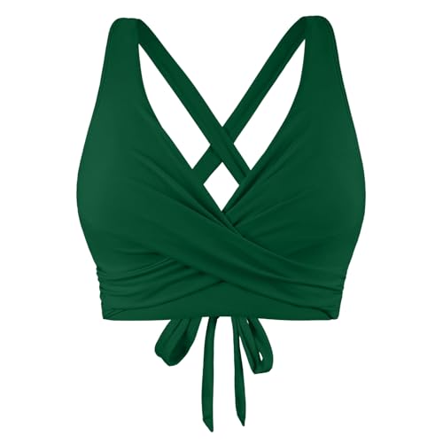 Bikini Oberteil Große Brüste Damen Push Up Wickeloptik Abnehmbar Gepolstert Bikini Top Verstellbar breite Träger Bikinioberteil Lace Up Schnell Trocknend Bikinioberteile für Damen Sexy Padded Bademode Bikini Oberteil Große Brüste Damen Push Up Wickeloptik Abnehmbar Gepolstert Bikini Top Verstellbar breite Träger Bikinioberteil Lace Up Schnell Trocknend Bikinioberteile für Damen Sexy Padded Bademode von VIYUANH
