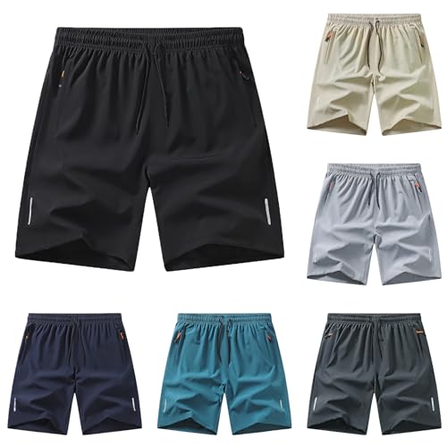 VIYUANH Herren Sport Shorts Schnell Trocknend Sporthose Kurze Hose mit Reißverschlusstasch Geeignet für Verschiedene Freizeit und Sport Gelegenheiten von VIYUANH