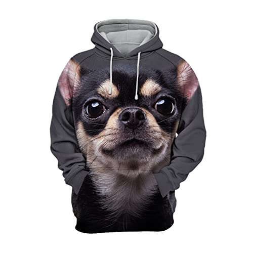 3D-Druck Akita und Chihuahua Herren/Damen Kinder/Erwachsene schöne und modische Hoodies, Wsm00152bm, L von VIZANLY